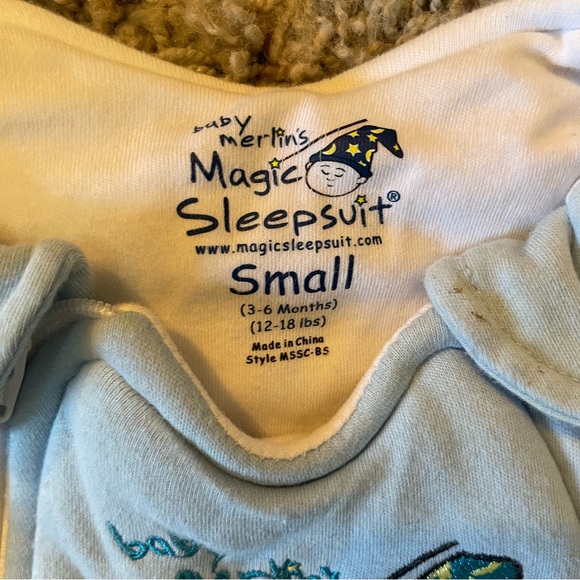 Baby Merlin’s Magic Blue Sleep Suit small - Picture 3 of 3